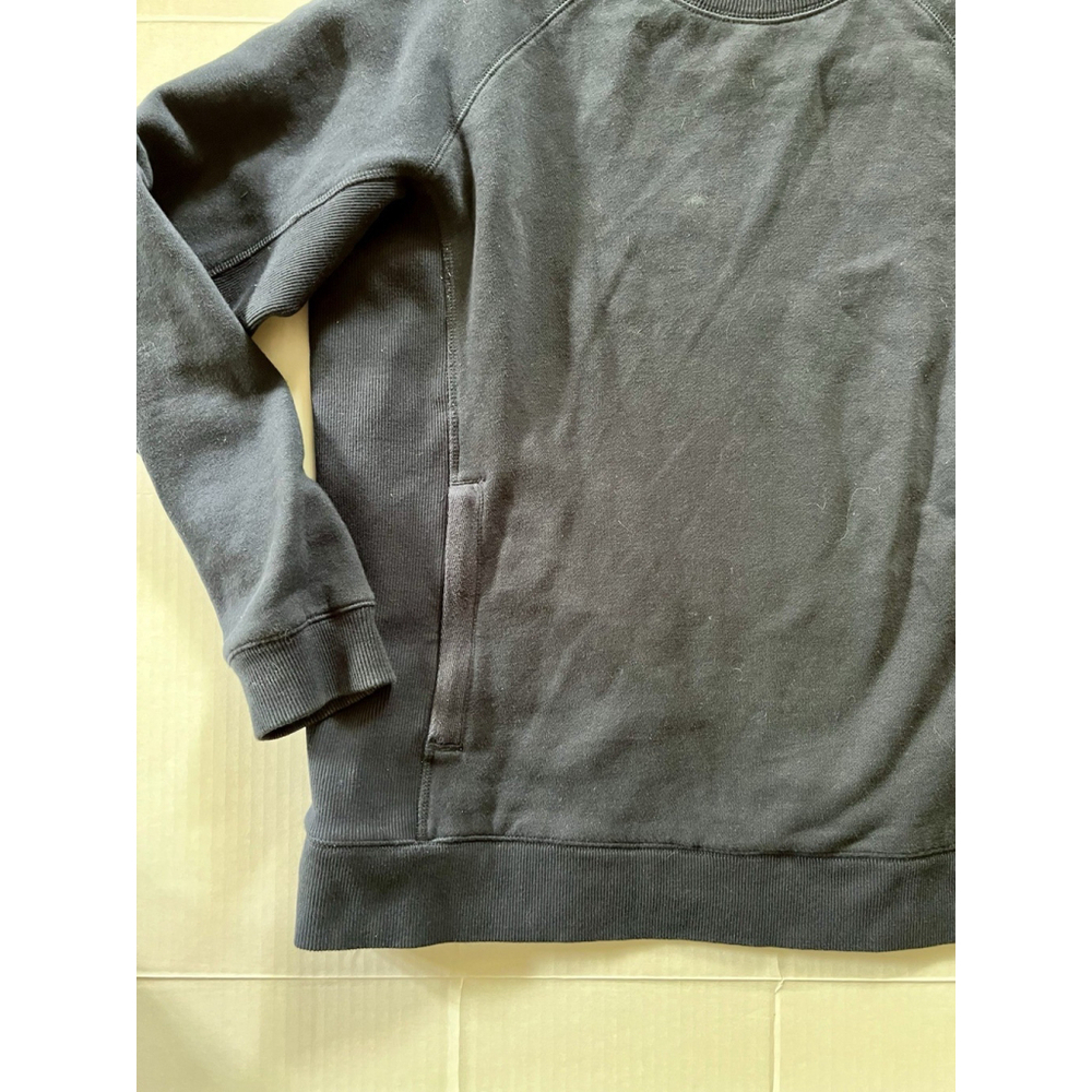 Duluth Sweatshirt Womens Lg Navy Souped Up Crewneck Ribbed Sweater Zip Pockets - Picture 2 of 5